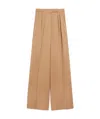 Max Mara Lvr Exclusive Camel Flannel Wide Pants In Nude