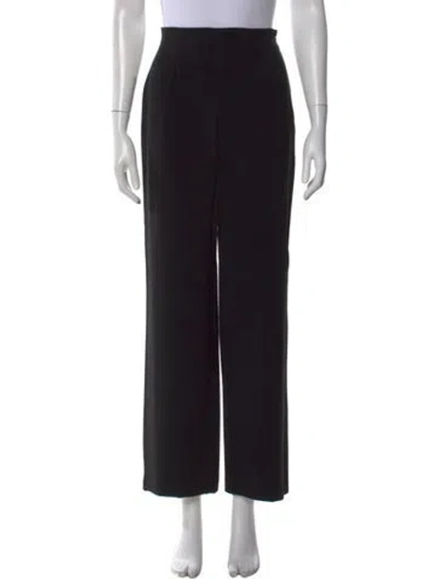 Pre-owned Max Mara Wool Wide Leg Pants In Black