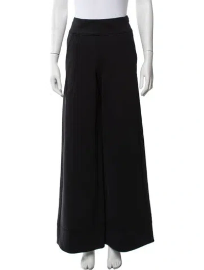Pre-owned Max Mara Wool Wide Leg Pants In Black