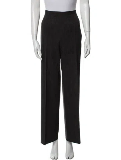 Pre-owned Max Mara Wool Wide Leg Pants In Gray