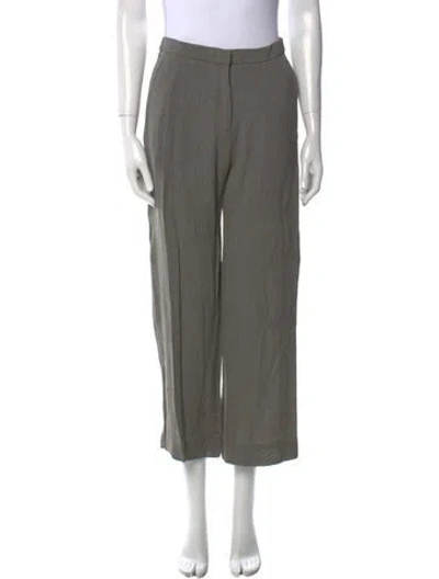 Pre-owned Max Mara Wool Wide Leg Pants In Gray