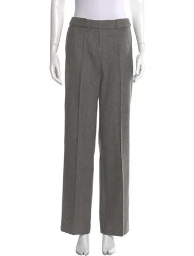 Pre-owned Max Mara Wool Wide Leg Pants In Gray