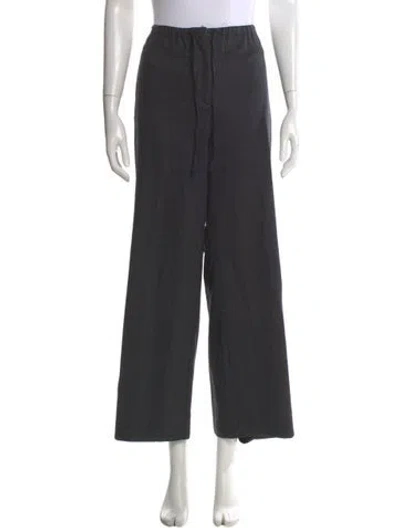 Pre-owned Max Mara Wool Wide Leg Pants In Gray