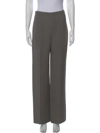 Pre-owned Max Mara Wool Wide Leg Pants In Gray