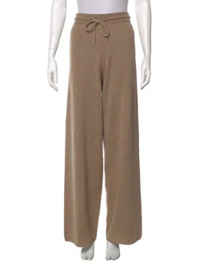 Pre-owned Max Mara Wool Wide Leg Pants In Neutral
