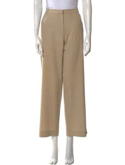 Pre-owned Max Mara Wool Wide Leg Pants In Neutral