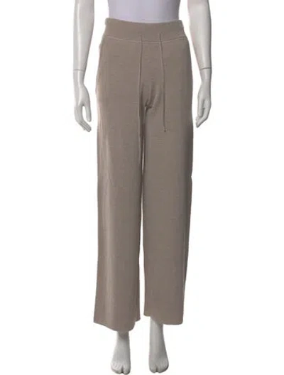 Pre-owned Max Mara Wool Wide Leg Pants In Neutral