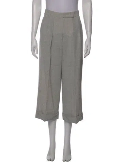 Pre-owned Max Mara Wool Wide Leg Pants In Neutral