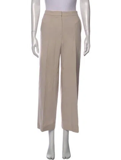 Pre-owned Max Mara Wool Wide Leg Pants In Neutral