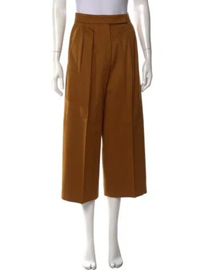 Pre-owned Max Mara Wool Wide Leg Pants In Neutrals