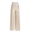 Max Mara Virgin Wool Tailored Trousers In Beige