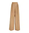 Max Mara Fagus High-rise Wool Wide-leg Pants In Beige