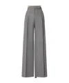 Max Mara Wool Wide-leg Trousers In Gray