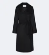 Max Mara Wool Wrap Coat In Black