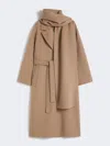 Max Mara Wool Wrap Coat In Brown