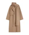 Max Mara Wool Wrap Coat In Brown