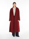 Max Mara Wool Wrap Coat In Red
