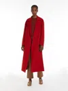 Max Mara Wool Wrap Coat In Red