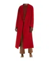 Max Mara Wool Wrap Coat In Red