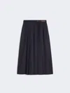 Max Mara Wool Wrap Skirt In Black