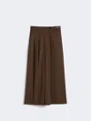 Max Mara Wool Wrap Skirt In Brown