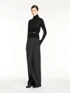 Max Mara Wool Wrap Skirt In Dark Grey