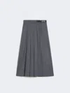 Max Mara Wool Wrap Skirt In Gray