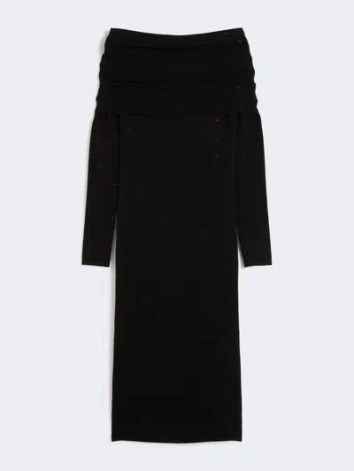 Max Mara Wool Yarn Dress In Black