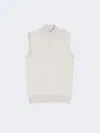 Max Mara Wool Yarn Gilet In White