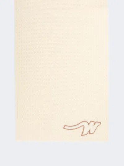 Max Mara Wool Yarn Scarf In White