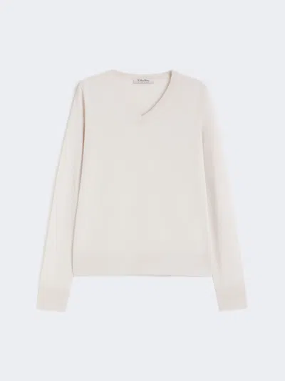 Max Mara Wool Yarn Sweater In White