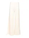 Max Mara Wool Yarn Trousers White In Neutral