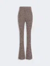 Max Mara Wool-blend Slim Flared Trousers In Brown