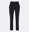 Max Mara Wool-blend Slim Pants In Black