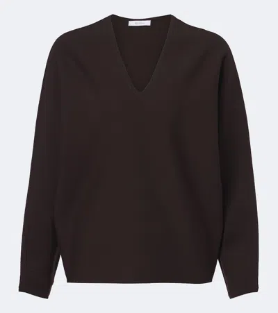 Max Mara Wool-blend Sweater In Brown