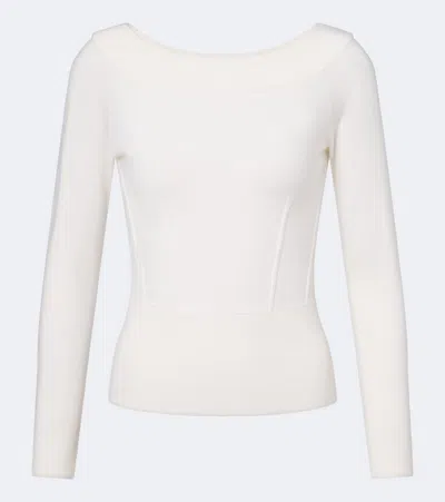 Max Mara Wool-blend Sweater In White