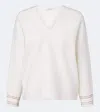 Max Mara Mxmundici Wool Blend Sweater In White