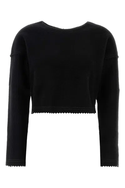 Max Mara Wool-cashmere Blend Crespo Sweater In Black