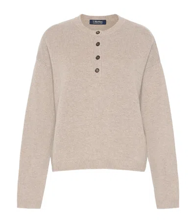 Max Mara Wool-cashmere Sweater In Beige