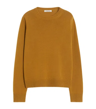 Max Mara Wool-cashmere Sweater In Yellow