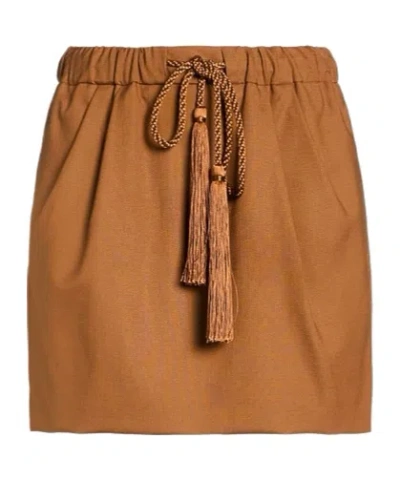 Max Mara Woolen Pencil Skirt In Brown