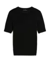 Max Mara Woolen Round Neck Sweater In Black