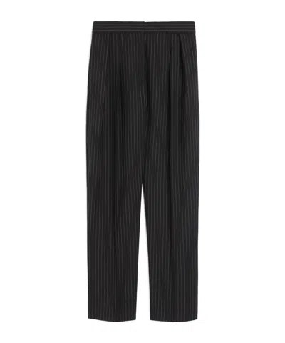 MAX MARA MAX MARA PINSTRIPE PLEAT DETAILED TROUSERS