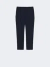 Max Mara Woollen Cloth Cigarette Trousers In Blue