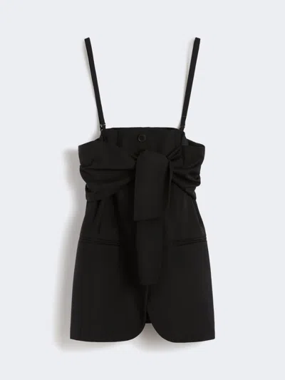 Max Mara Woollen Cloth Corset Top In Black