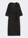 Max Mara Woollen Cloth Dress In Black
