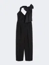Max Mara Woollen Cloth Jumpsuit In Black