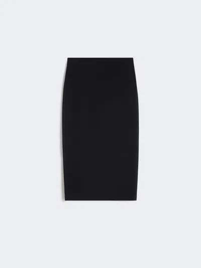 Max Mara Woollen Cloth Pencil Skirt In Blue