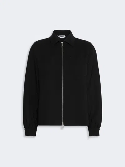 Max Mara Woollen Cloth Shacket In Noir