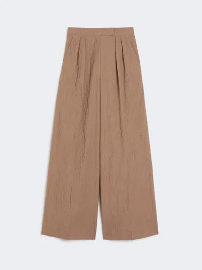Max Mara Woollen Cloth Trousers In Brown